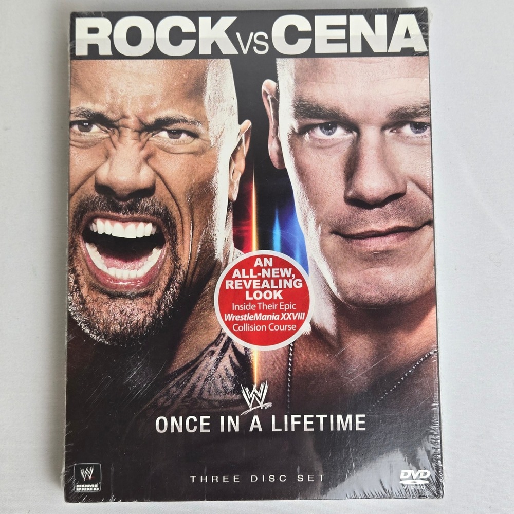 WWE Once In A Lifetime The Rock Vs John Cena‎ 3 Disc DVD Set 2012, New Sealed